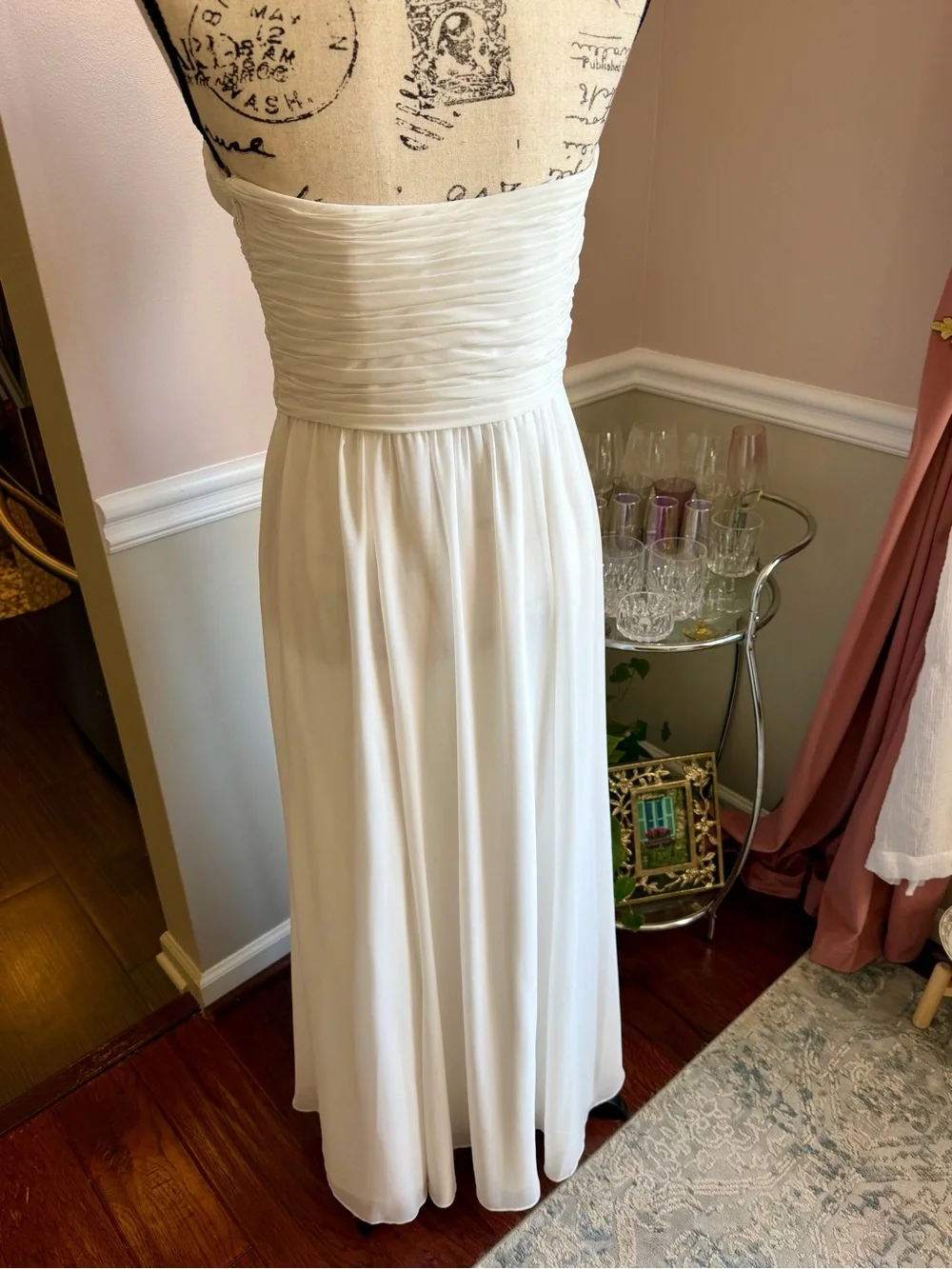 Lauren Ralph Lauren Ivory Strapless Evening Gown Dress Size 4 - Picture 3 of 11